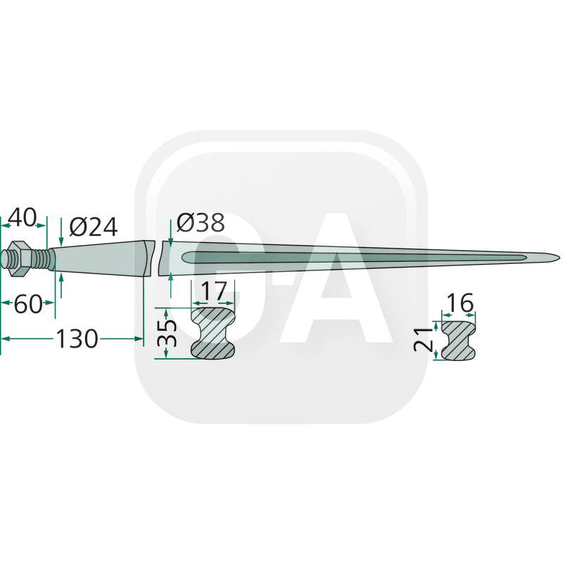 Dent chargeur frontal